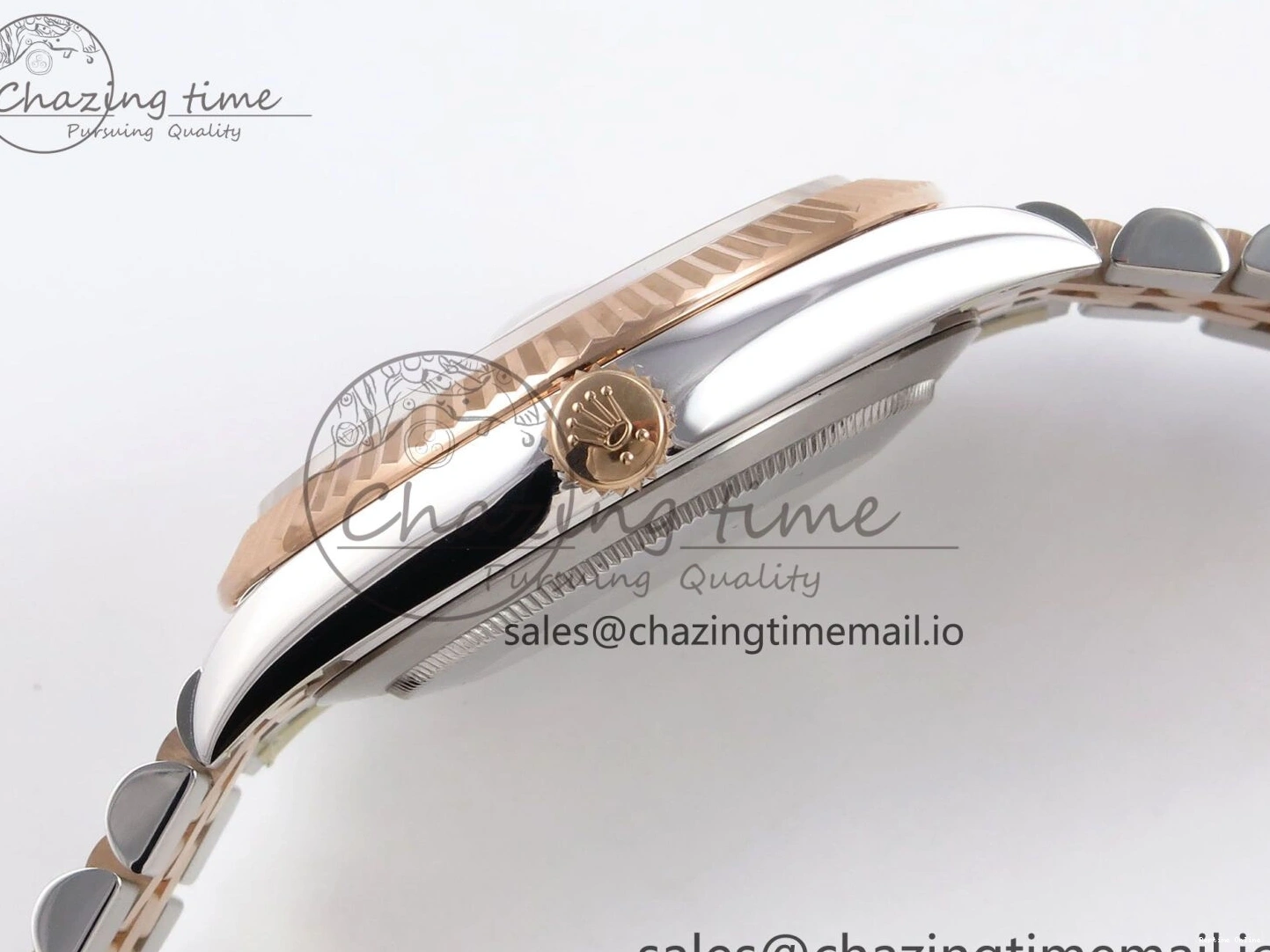 0122 DateJust 41 126331 ARF 1:1 Best Edition 904L Steel Gray Dial Green Roman Marker on SS RG Jubilee Bracelet SH3235（Gain Weight） FastDry 1103